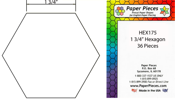 Paper Pieces 1 3/4" Hexagon - HEX175