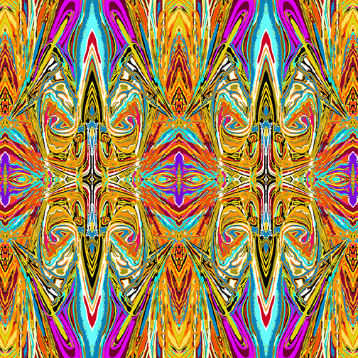 Benartex Duets Lava Multi - 1/2 Yard