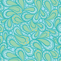 Benartex Free-Motion Fantasy Paisley Aqua