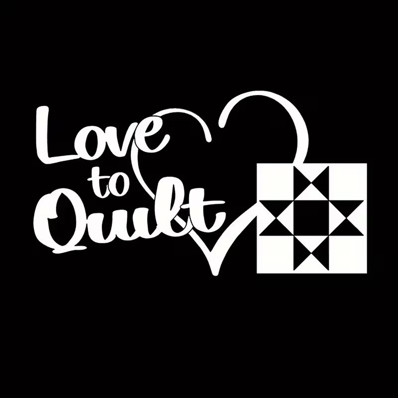 "Love to Quilt" Car Window Decal