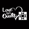 "Love to Quilt" Car Window Decal