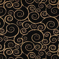 Keepsake Calico Swirls Black Metallic 1695-1402 - 1/2 Yard