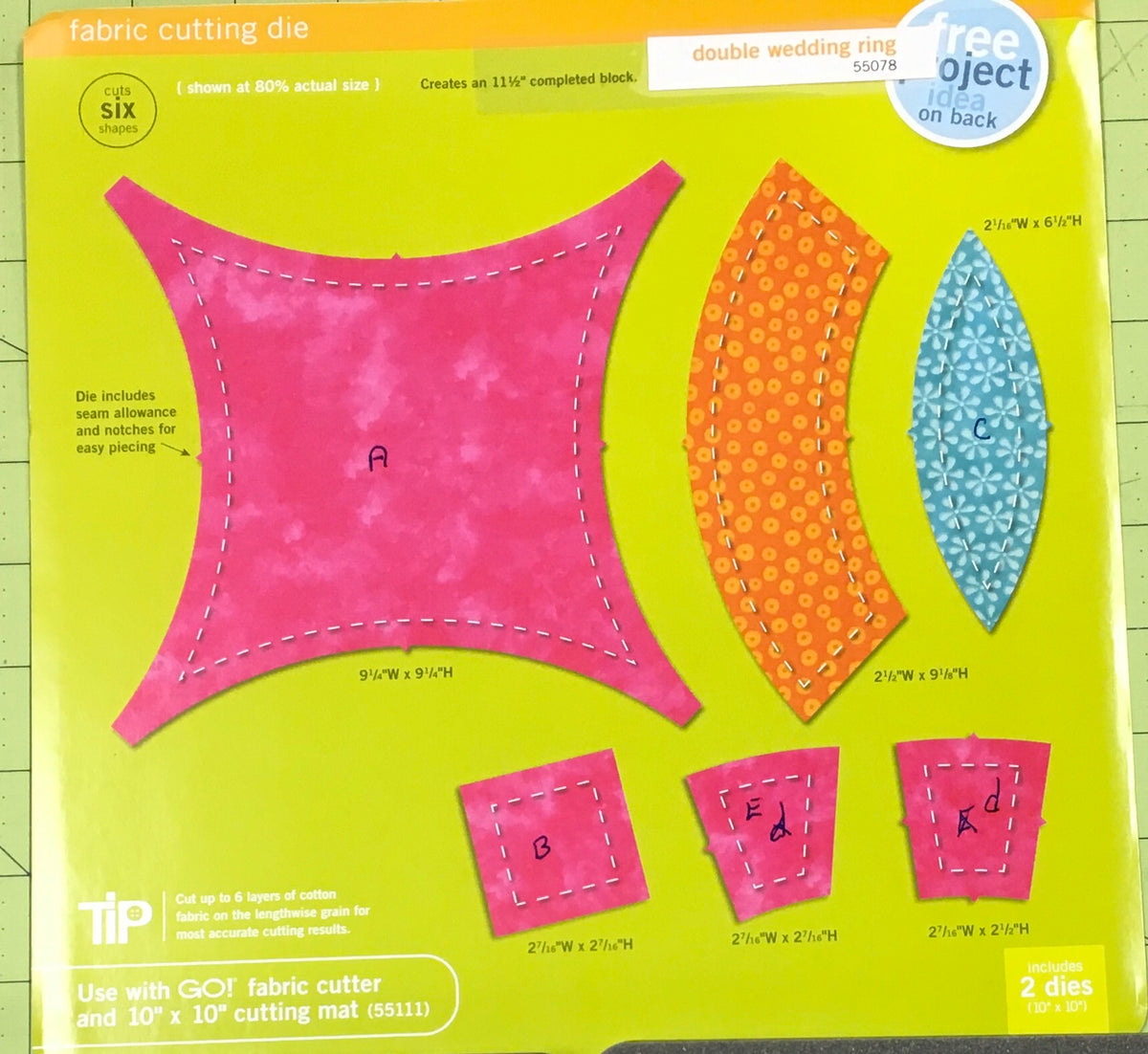 AccuQuilt #55078 Double Wedding Ring (2 Die Set)