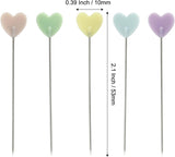 2" Heart Flat Head Quilting Pins - 50 pieces