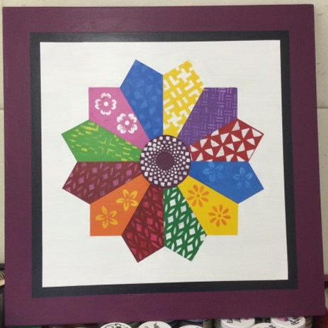 Dresden Plate No. 2  Barn Quilt