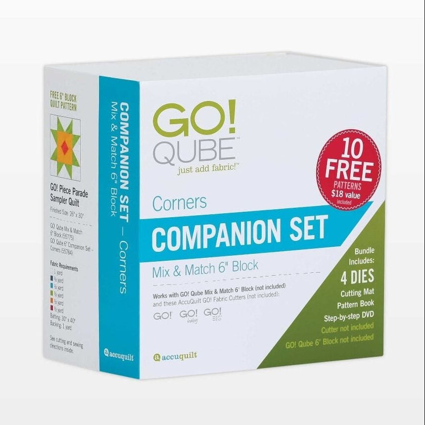 AccuQuilt #55784 Go! Qube 6" Companion Set - Corners