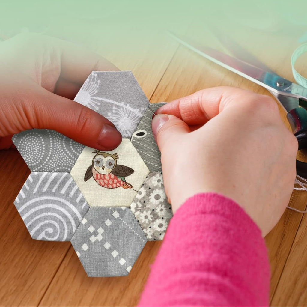 100 English Paper Piecing 1" Hexagon Templates