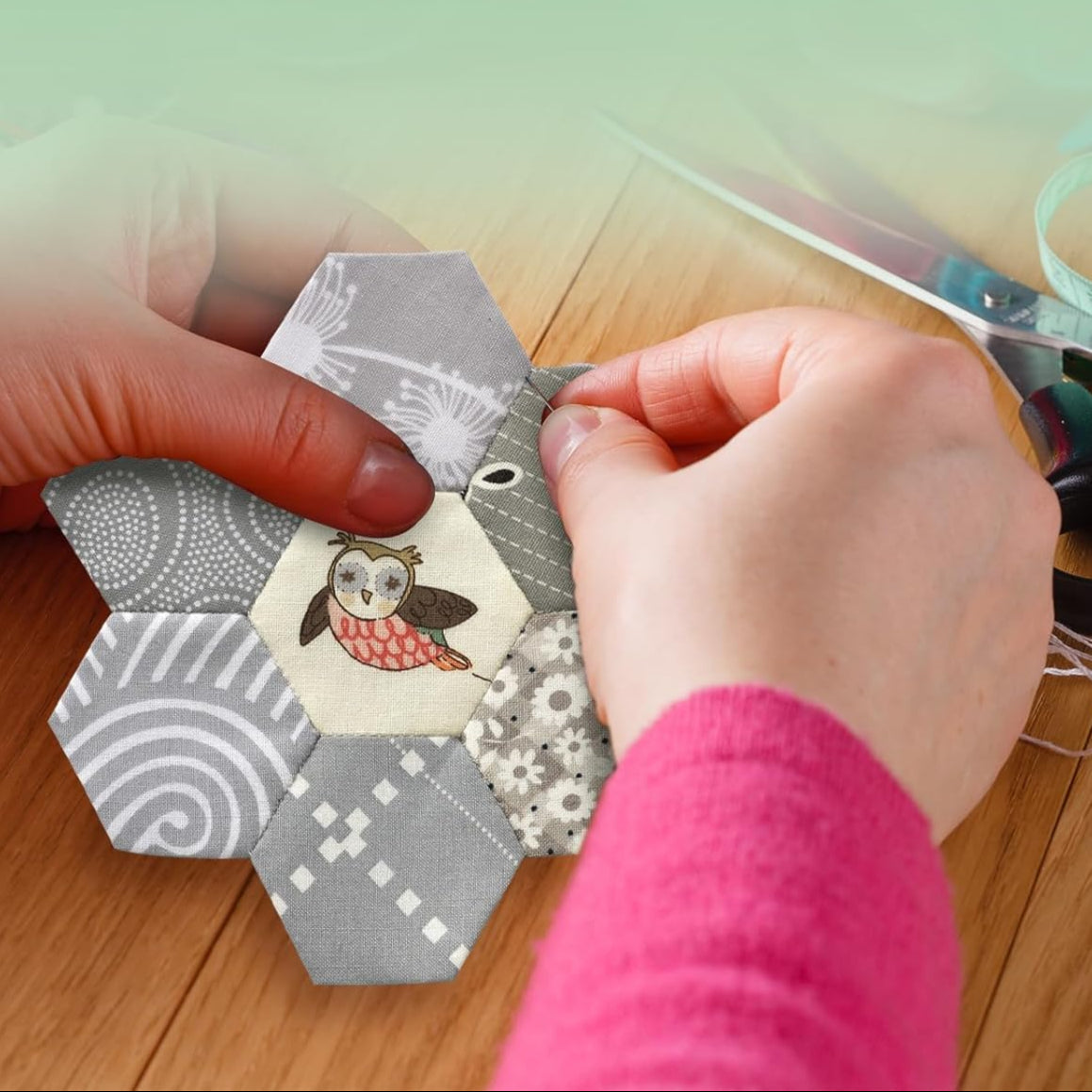 100 English Paper Piecing 1" Hexagon Templates