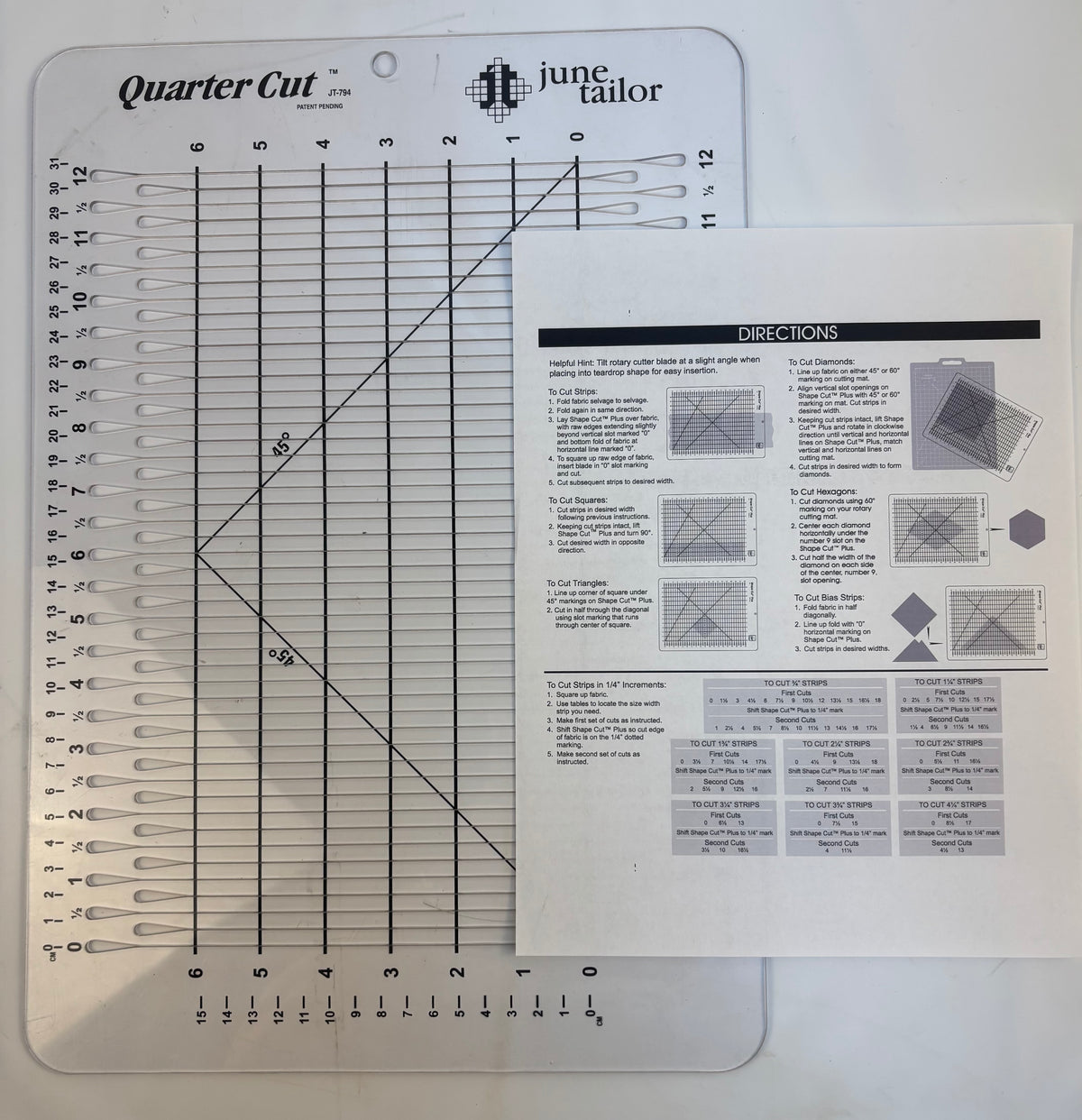 June Tailor Quarter Cut Ruler
