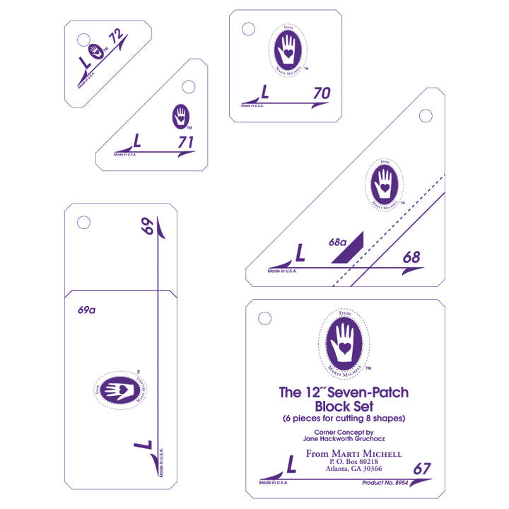 Marti Michell Perfect Patchwork Templates Set L 12