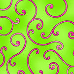 Benartex Dazzling Garden Bedazzled Swirl Green - 1/2 Yard