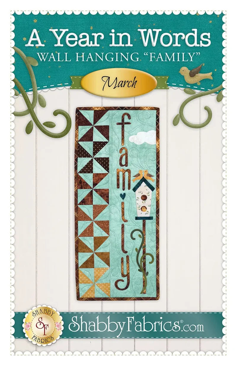 A Year in Words Wall Hangings - Family - March - Kit