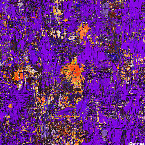 Benartex Poured Color Impressions Purple/Orange - 1/2 Yard
