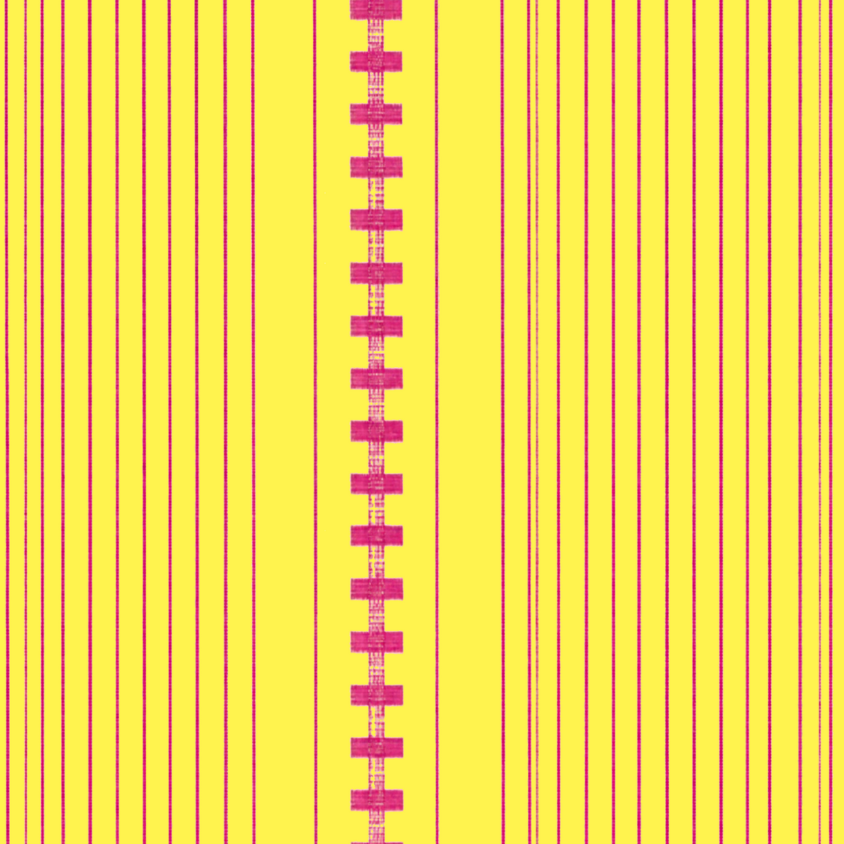 Benartex Dobby Zipper Stripe Yellow - 1/2 Yard