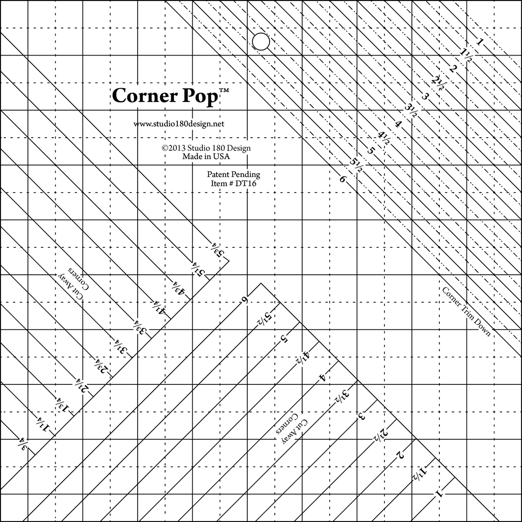Studio 180 Corner Pop Ruler – Quilters Consignment