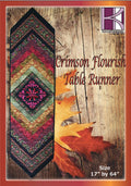 Crimson Flourish Table Runner