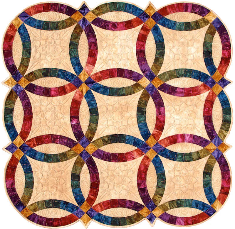 Double Wedding Ring Quilting from the Heartland Book & Templates