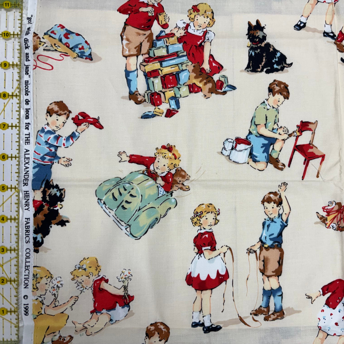Alexander Henry Go! with Dick and Jane - 1/2 Yard