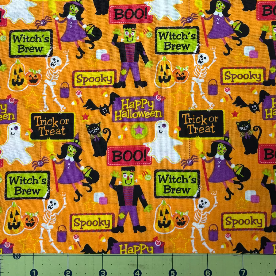 Trick or Treaters with Signs