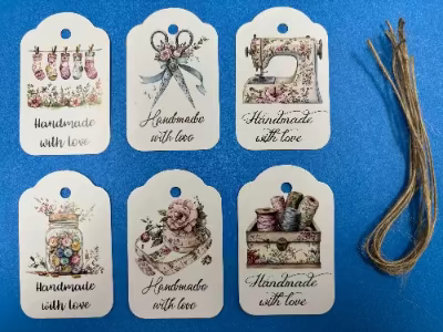 Sewing Gift Tags - 6 Tags