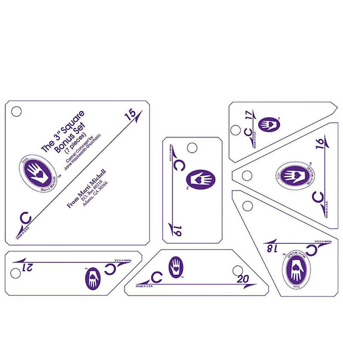 Marti Michell Set C 3" Square Bonus Set