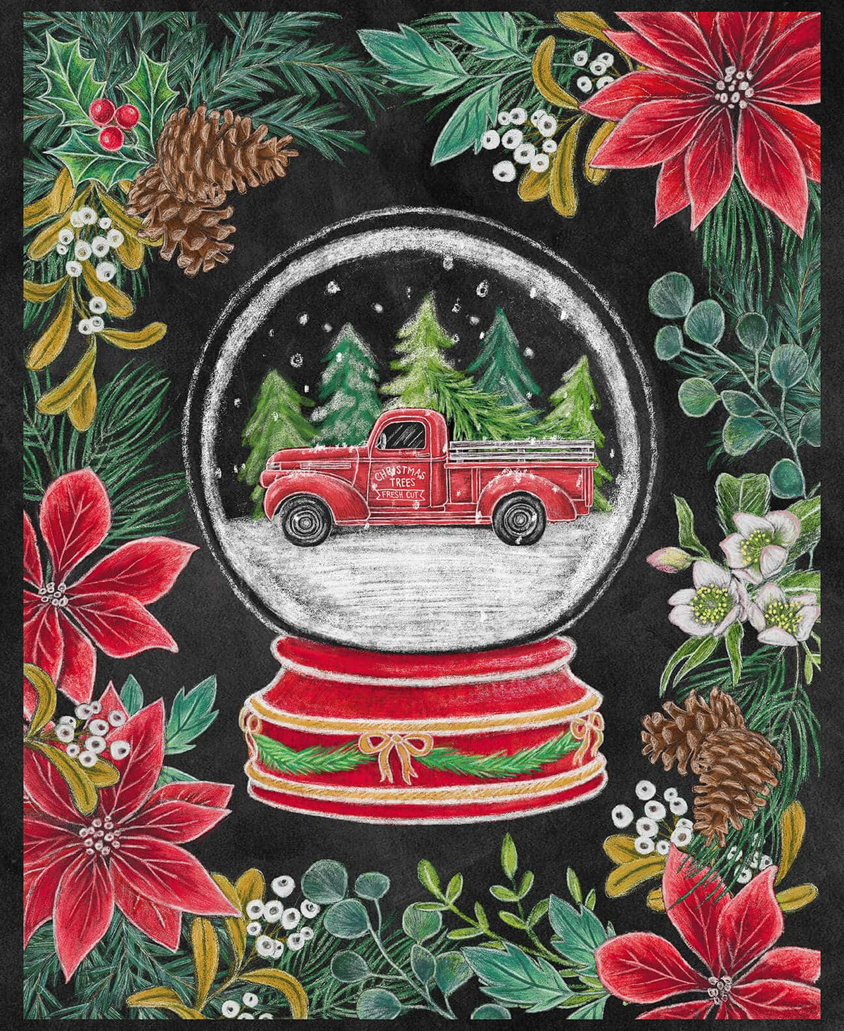 Blank Quilting Mistletoe Magic Panel #2225P