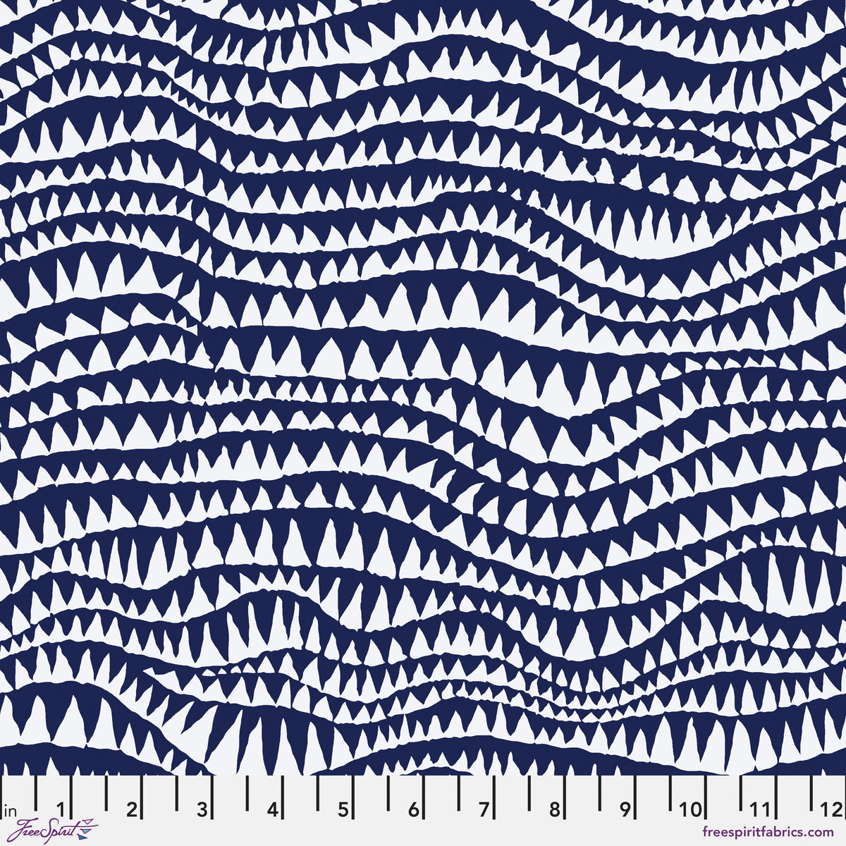 Kaffe Fassett Collective PWBM 060 Shark Teeth Navy - 1/2 Yard