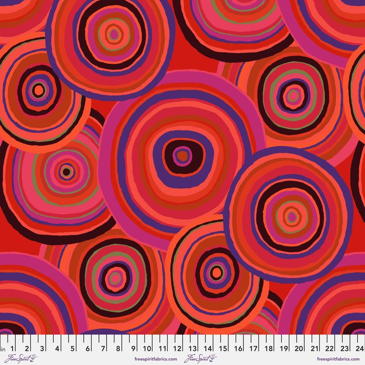 Kaffe Fassett Targets - PWGP067 Red 1 Yard