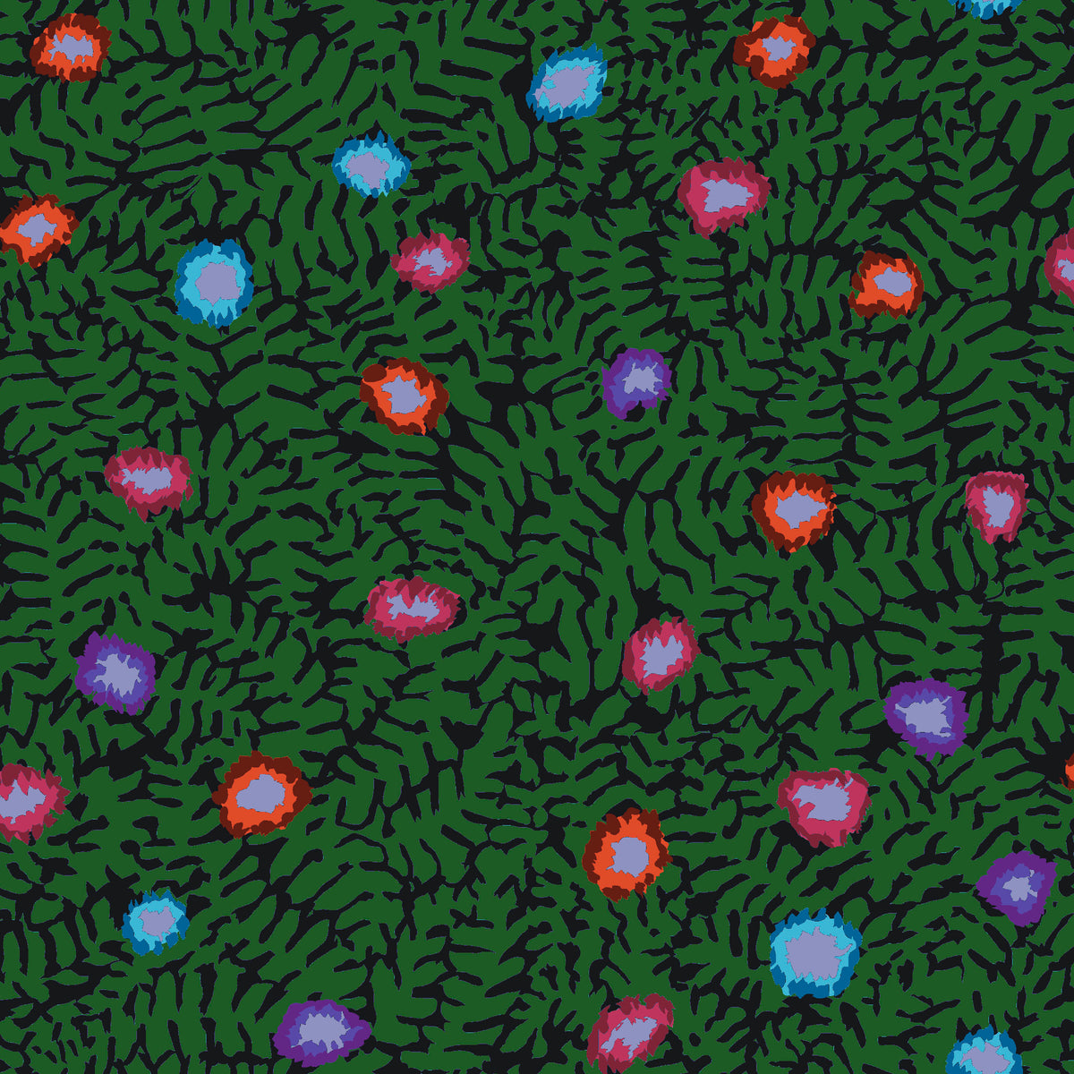 Kaffe Collective Moss Flower - PWGP184 - Dark