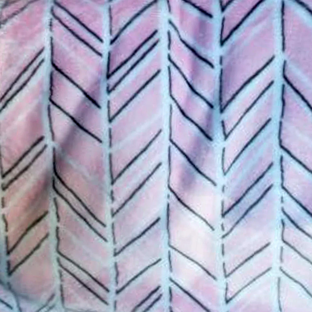 Pink Chevron Minky -  2 7/8 Yards x 60"
