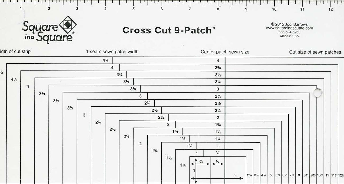 Crosscut 9 Patch Technique Ruler