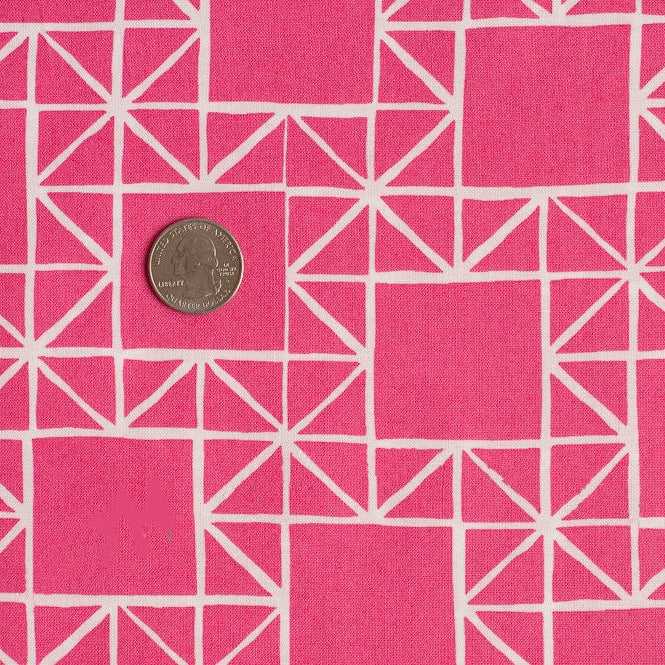 Moda Quilt Blocks Stars Spectrum Fuschia - 1/2 Yard