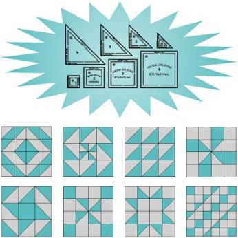 Piecing Pal Templates - Basic Set Triangles & Squares
