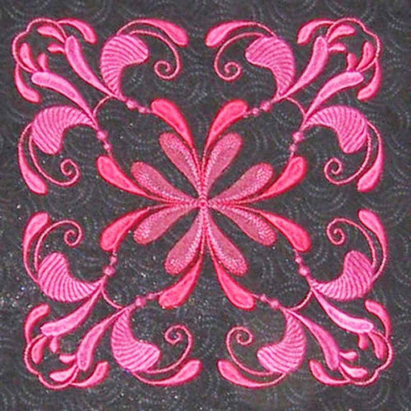 Crimson Flourish Table Runner