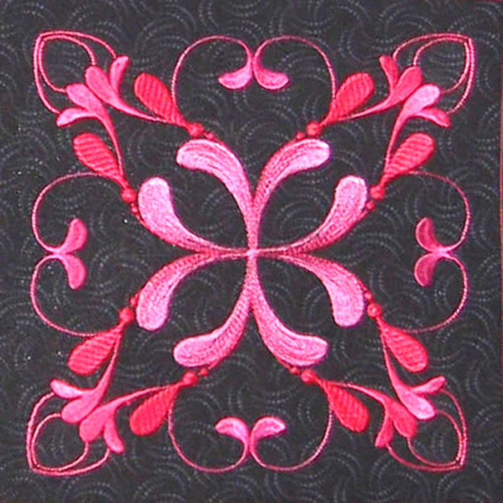 Crimson Flourish Table Runner