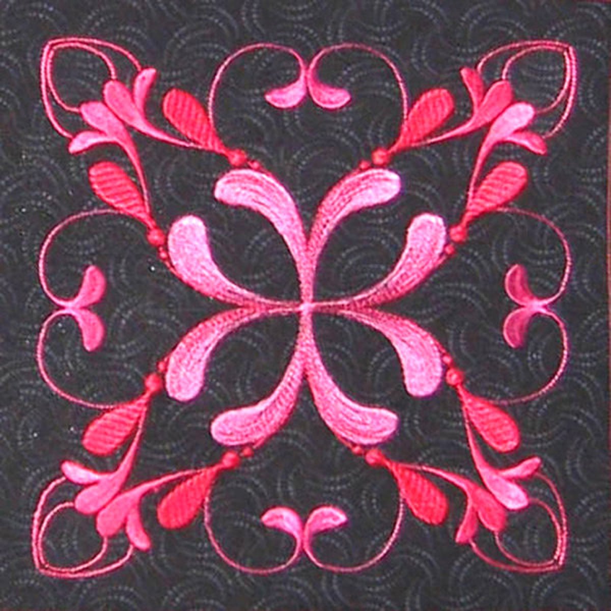 Crimson Flourish Table Runner