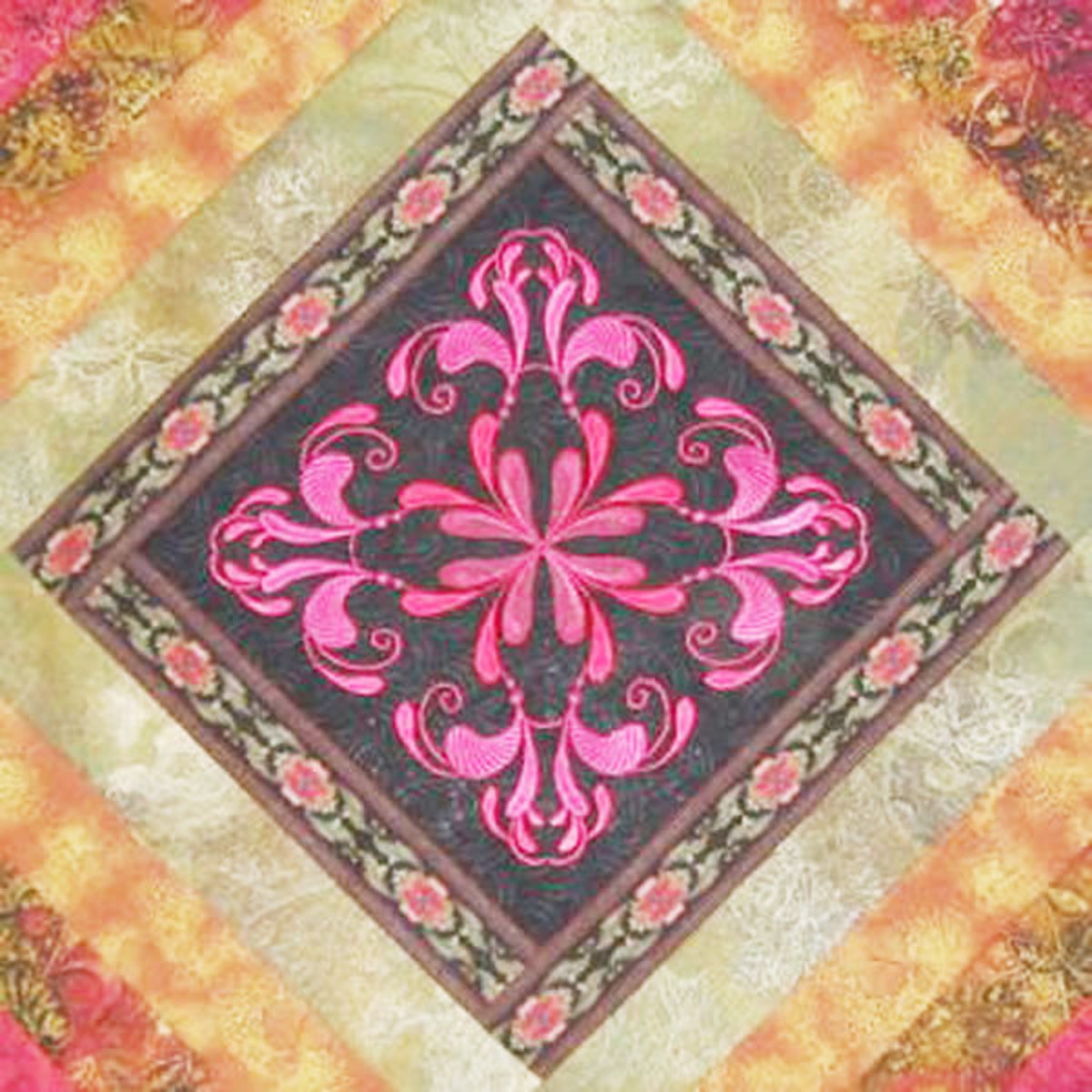 Crimson Flourish Table Runner