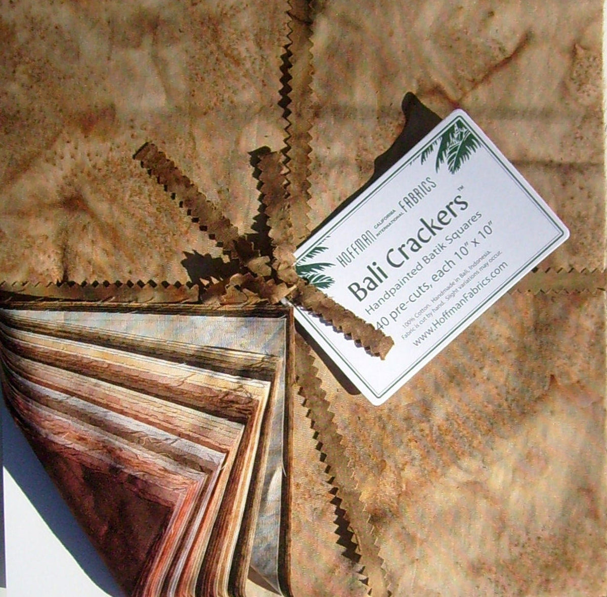 Hoffman Bali Crackers #BC-606-Caramel 10" Squares