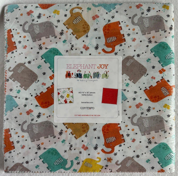 Benartex Elephant Joy 10" Squares