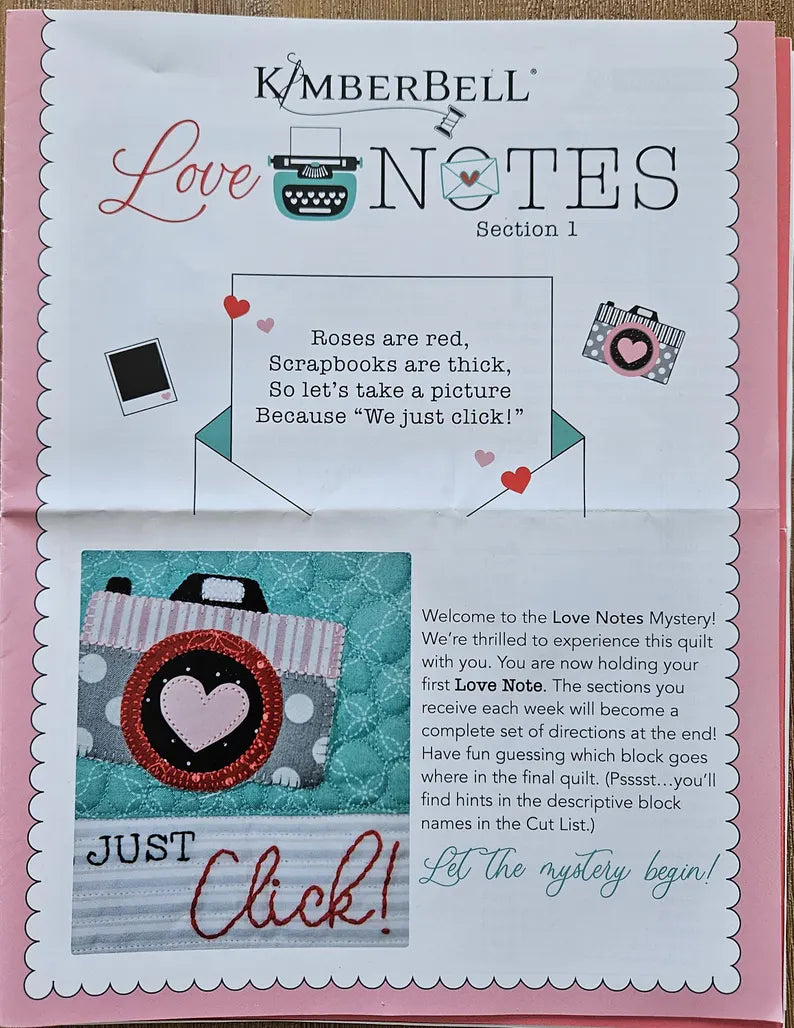 Kimberbell Love Notes Fabric Kit