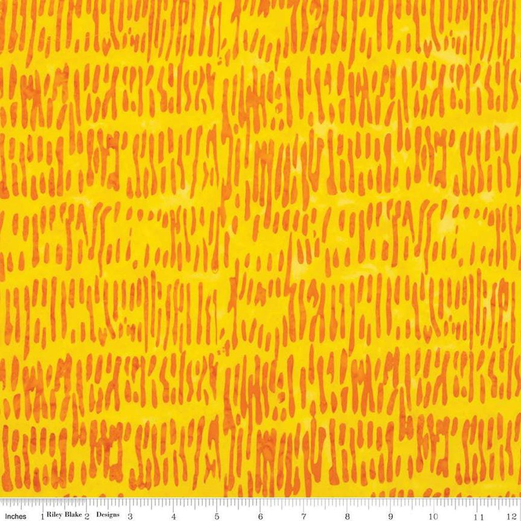 Batiks Tjaps Halloween Expressions Tangelo - 1/2 Yard