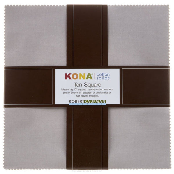 Kona Cotton Solids - Ash Ten-Square