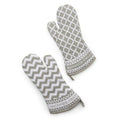 MacKenzie-Childs Sterling Zig Zag Oven Mitts - Set of 2