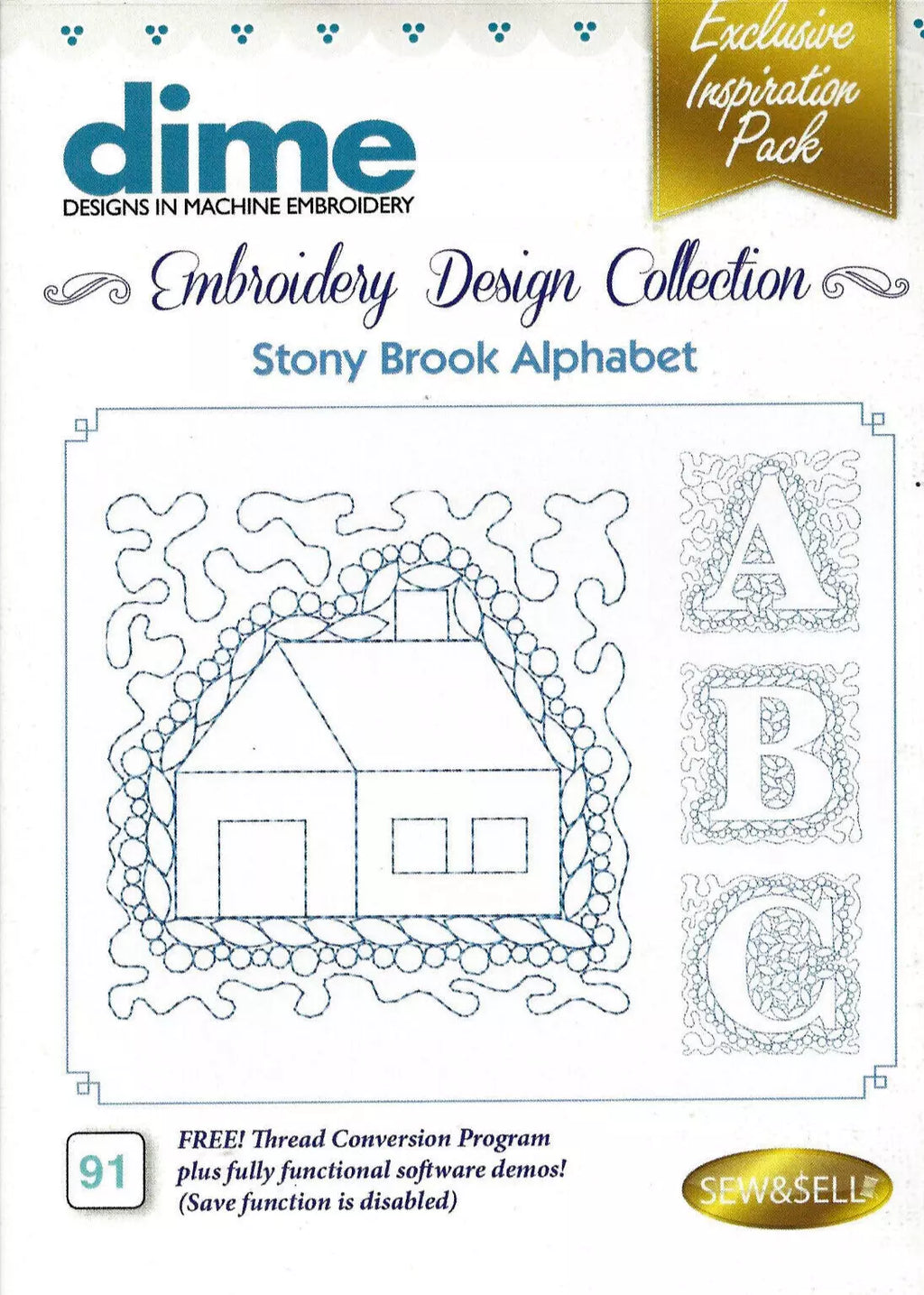 DIME Embroidery Design Collection - Stony Brook Alphabet