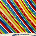 StellaBlue Alphabet Soup Stripe - 1/2 Yard