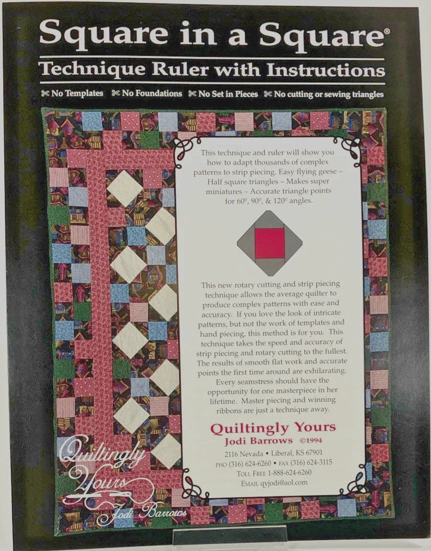 Square in a Square Technique Ruler
