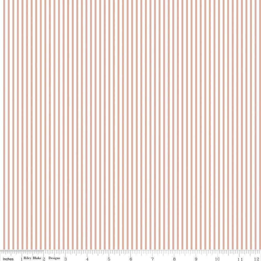 Riley Blake Sparkle Cotton SC545 Rose Gold Stripes - 1/2 Yard