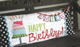KimberBell "Happy Birthday!" Bench Pillow