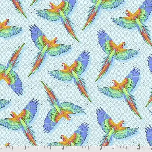 Free Spirit Tula Pink Macaw ya Later Cloud 1/2 yard