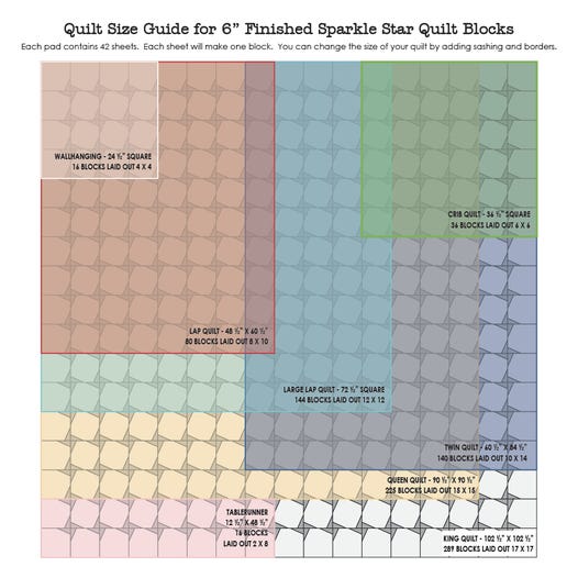 Lori Holt Sparkle Star Quilt Block Foundation Paper